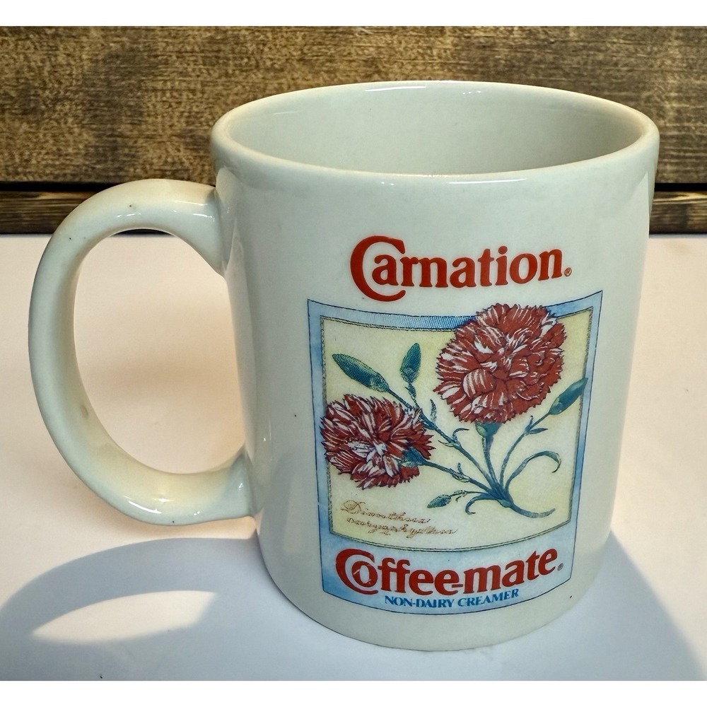 Carnation‎ Coffee Mate Coffee Mug Cup 1993 Vintage Botanical Collector Series